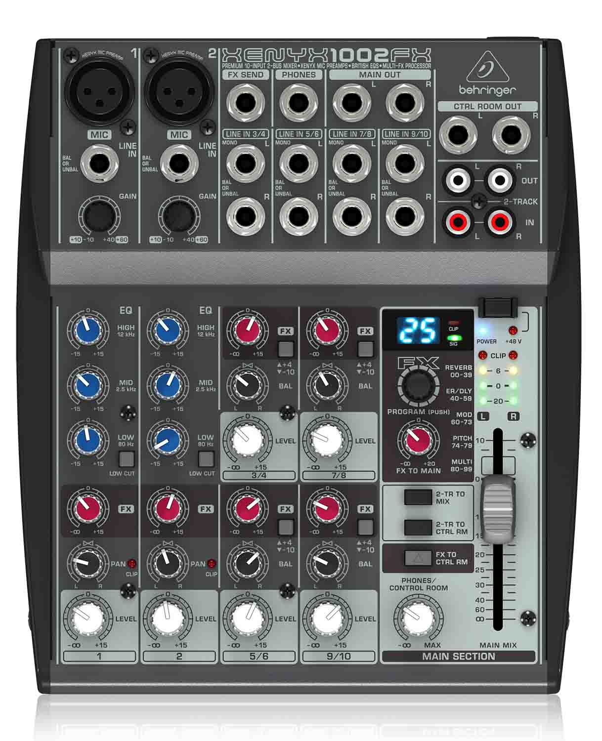 Behringer 1002FX, 10-Input 2-Bus Mixer with XENYX Mic Preamps - Hollywood DJ