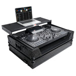 ProX XS-XDJRX3WLTBL Flight Case for Pioneer XDJ-RX3, DDJ-REV5 DJ Controller with Laptop Shelf 1U Rack Space and Wheels Black Finish - Hollywood DJ