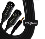 Prox XC-CMXM5, 3.5mm Mini TRS-M to Dual XLR3-M High Performance Audio Y Cable - 5 Feet by ProX Cases