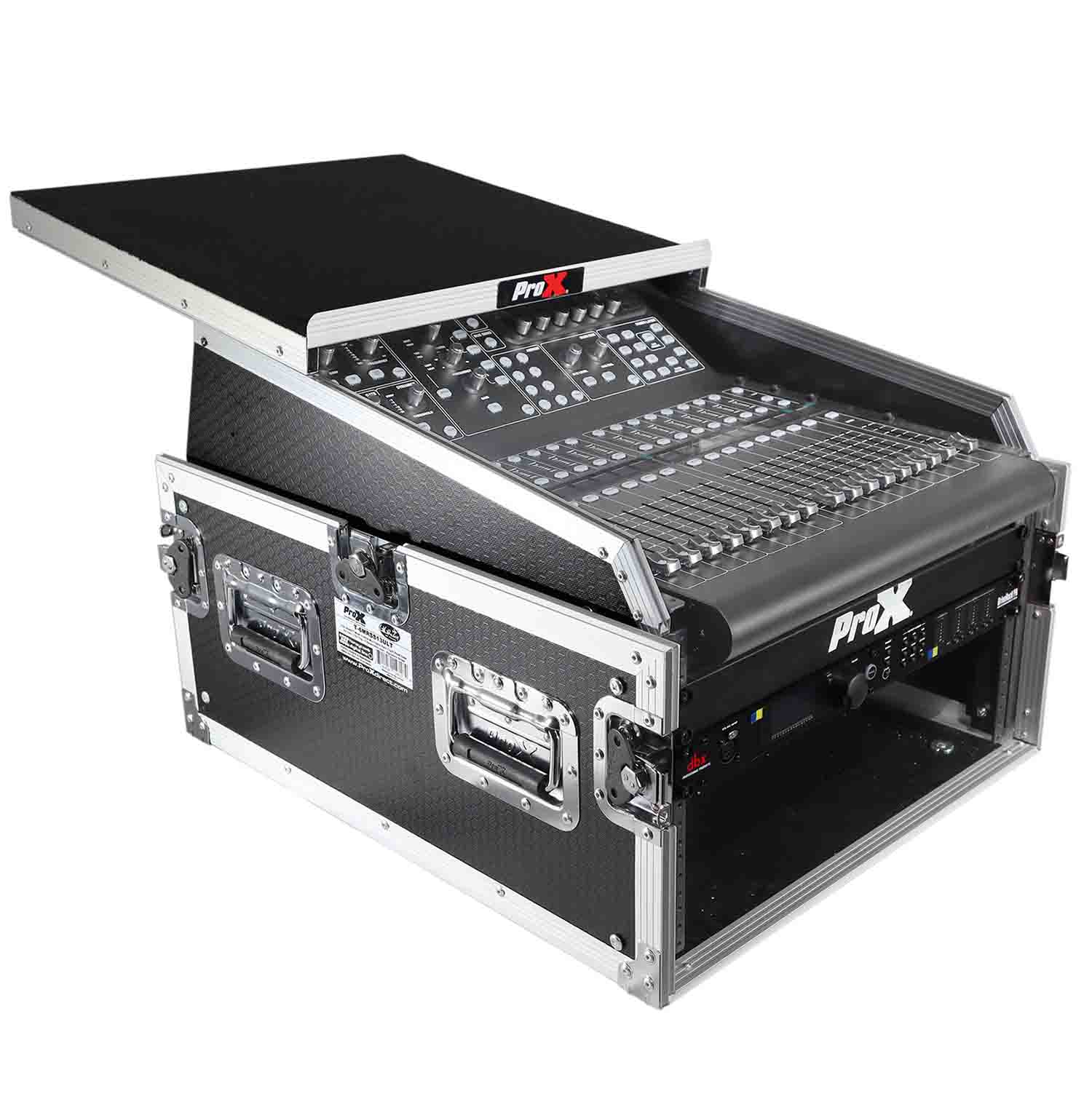 ProX T-6MRSS13ULT DJ Flight Case For 13U Top Mixer With Laptop Shelf - Hollywood DJ