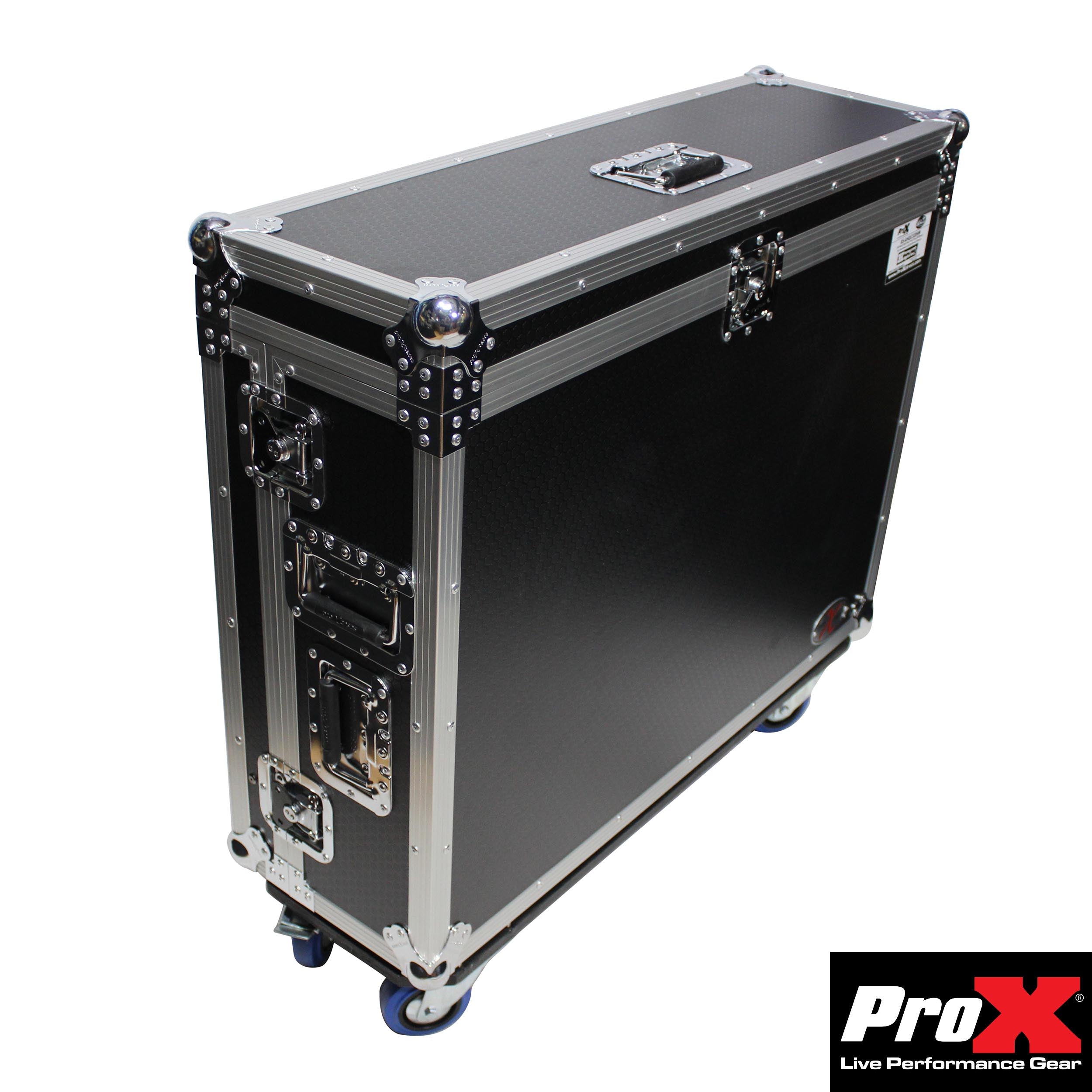 ProX XS-AHQU32DHW DJ Flight Case for Allen and Heath QU-32 Digital Mixer with Doghouse and Wheels ProX Cases