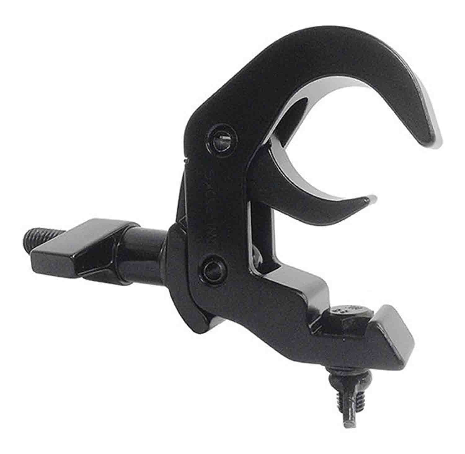 Global Truss QUICK RIG CLAMP BLK Heavy-Duty, Low-Profile Hook-Style - Black - Hollywood DJ