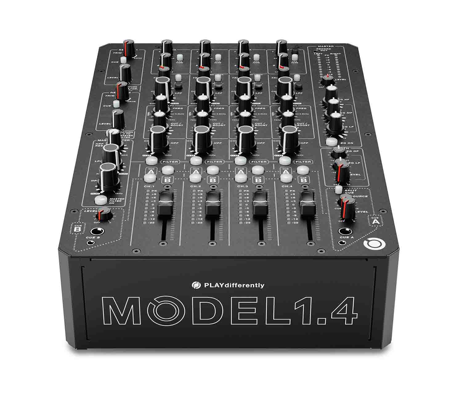 PLAYdifferently MODEL 1.4 Premium Ultracompact 4 Channel Analog DJ Mixer - Hollywood DJ