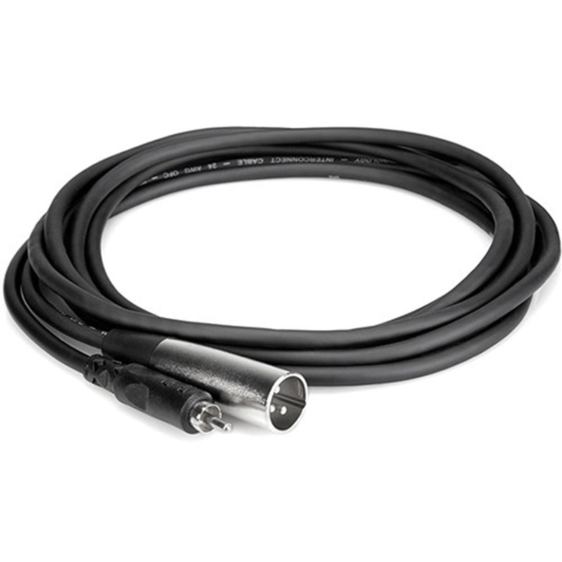 Hosa XRM-115, RCA Male to 3-Pin XLR Male Audio Cable Metal - 15' Hosa