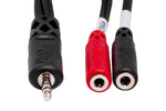 Hosa YMM-261 Stereo Breakout Cable, 3.5 mm TRS to Dual 3.5 mm - Hollywood DJ
