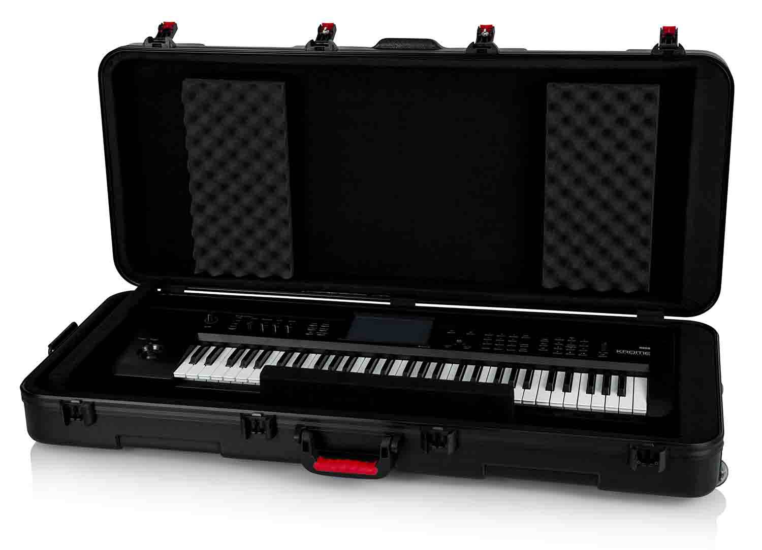 Gator Cases GTSA-KEY61 Keyboard Case for 61-note Keyboards with Wheels - Hollywood DJ