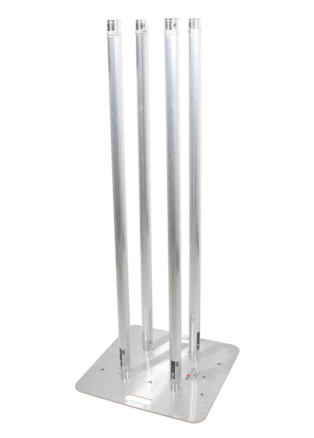 ProX XT-S4X492TOTEM, Totem Package 12" Top Plate, 24" Base Plate and Four 1.5m F31 Tubes with White Scrim Cover - 4.92 Feet - Hollywood DJ