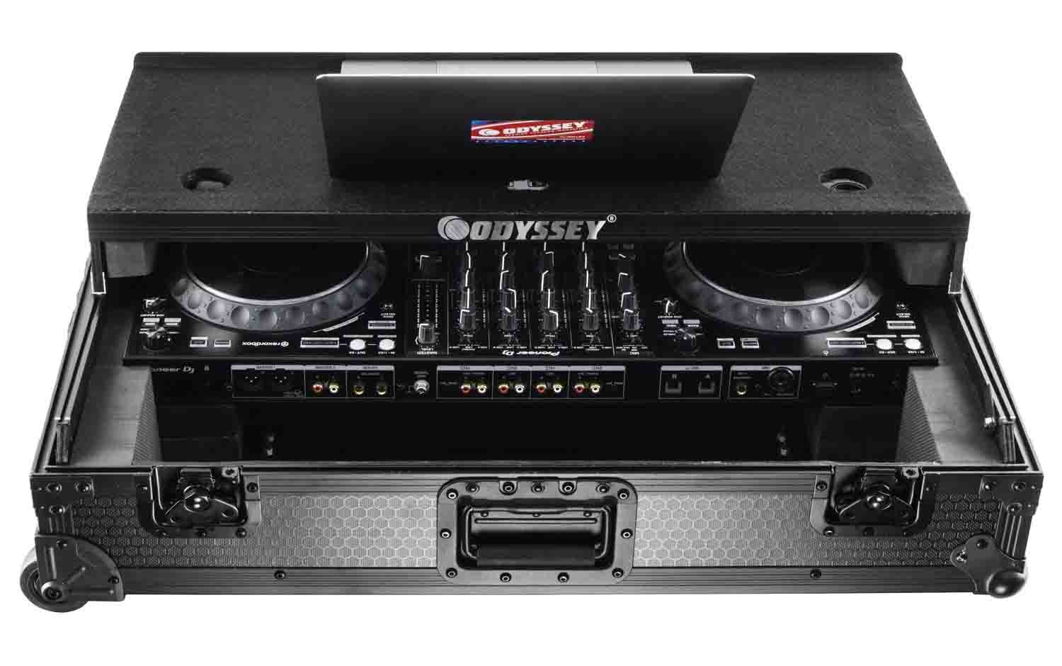 Odyssey 810271 Glide Style 1U Case for Pioneer DDJ-1000 DJ Controller with Wheels - Hollywood DJ