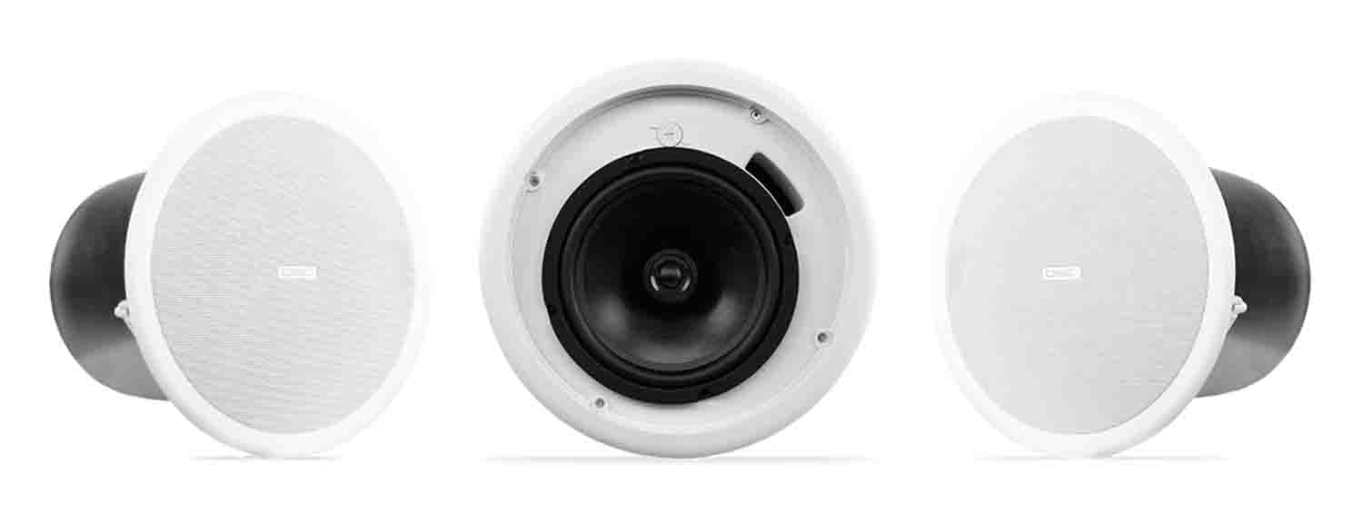 B-Stock: QSC AC-C8T Acoustic Coverage Series 8 Inch 2-Way 80W Ceiling Loudspeaker - White - Hollywood DJ