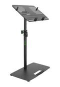 Gravity LTS T 02 B, Universal Laptop Stand with Adjustable Holding Pins and Steel Base - Black - Hollywood DJ