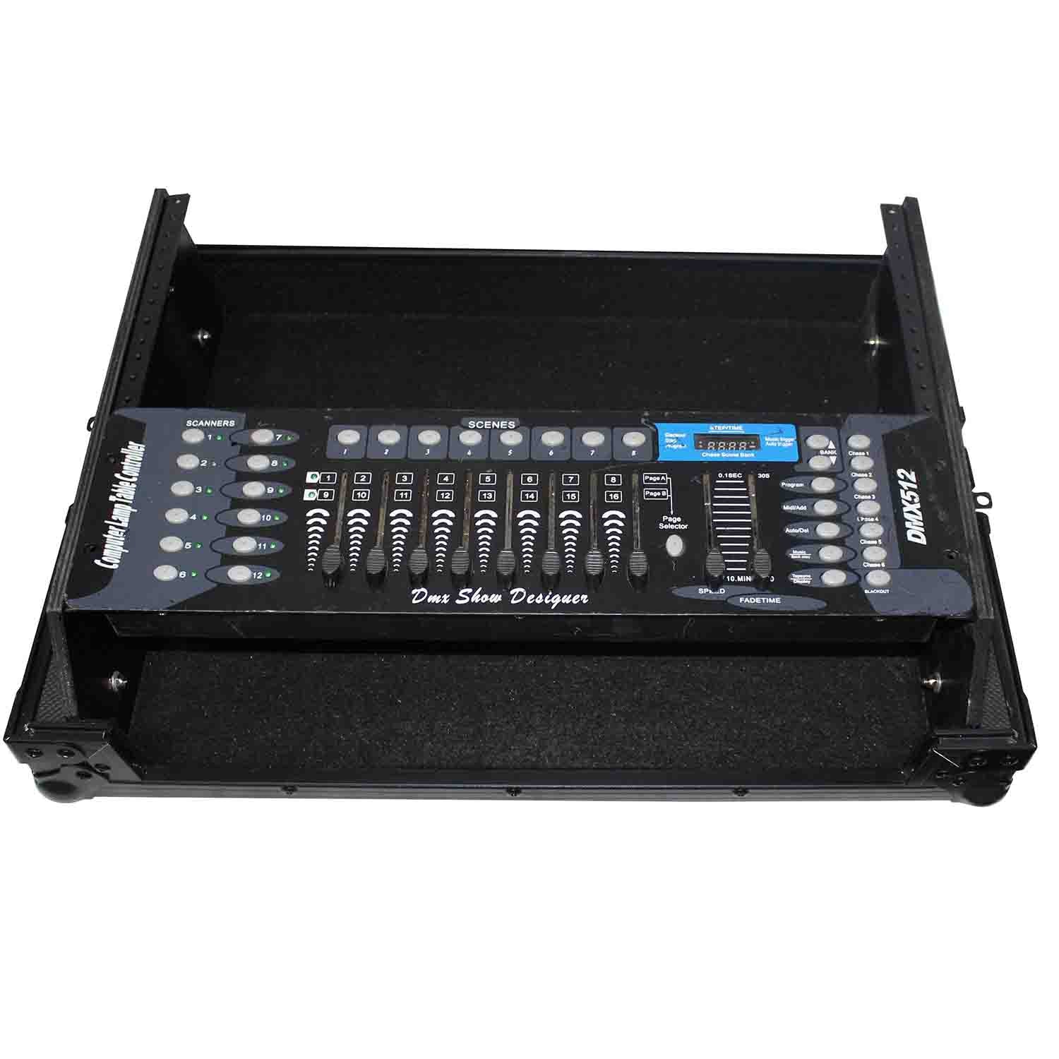 ProX X-19MIX7UBL DJ Flight Case For Gemini CDM-4000 19" Mixer W-7U Slant Rack Mount - Hollywood DJ
