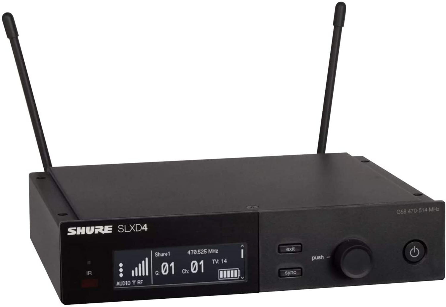 Shure SLXD14/93, Wireless System with SLXD1 Bodypack Transmitter and WL93 Lavalier Microphone by Shure