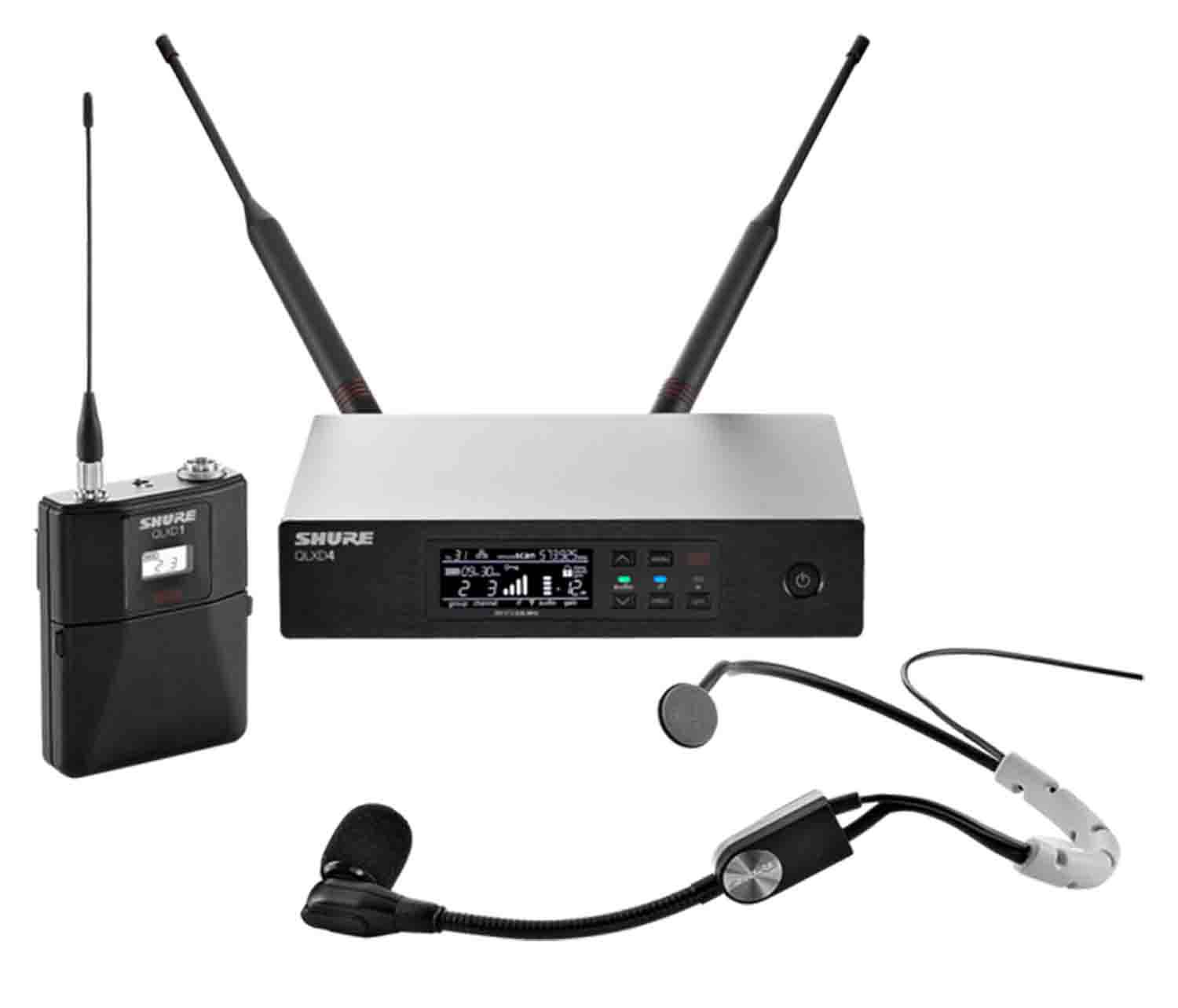 Shure QLXD14/SM35-G50 Wireless Headworn Microphone System with SM35 - G50 (470-534 MHz) - Hollywood DJ