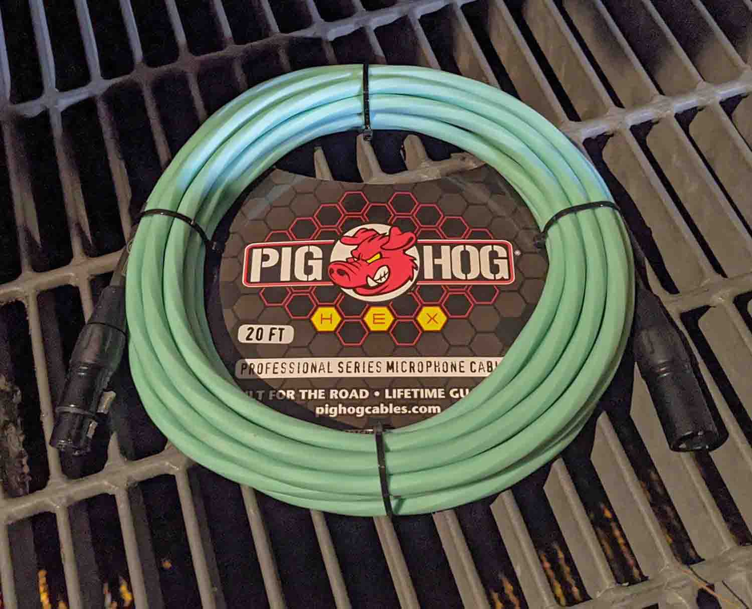 Pig Hog PHMH20SG, Hex Series Mic Cables (Seafoam Green, 20ft) - Hollywood DJ