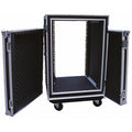 ProX T-12RSP, 12U Space Shockproof Amp Rack ATA Flight Case 20" Depth - Hollywood DJ
