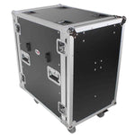 ProX T-16RSS24WDST, 16U Space Amp Rack Mount ATA Flight Case Incl. 2x Side Tables and Casters - 24" Depth - Hollywood DJ