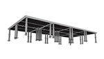 ProX XSU-8X16PKG, Stage One 8' x 16' Ft. Portable Stage Package - Includes 8x Units with Telescoping 16-22" Adjustable legs by ProX Cases