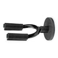 Levy's Leathers LVY-FGHNGR-BKBK Black Forged Guitar Hanger with Black Leather - Hollywood DJ