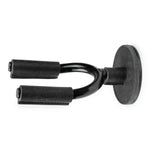 Levy's Leathers LVY-FGHNGR-BKBK Black Forged Guitar Hanger with Black Leather - Hollywood DJ