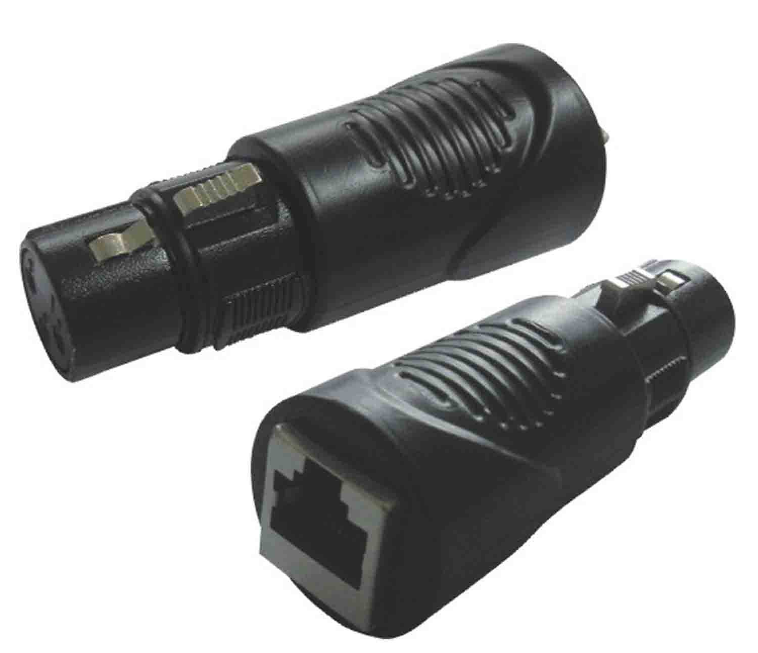 Prox XC-RJ45XF3 Cat 5/6 RJ45 to 3 Pin Female DMX Connector and Adapter - Hollywood DJ