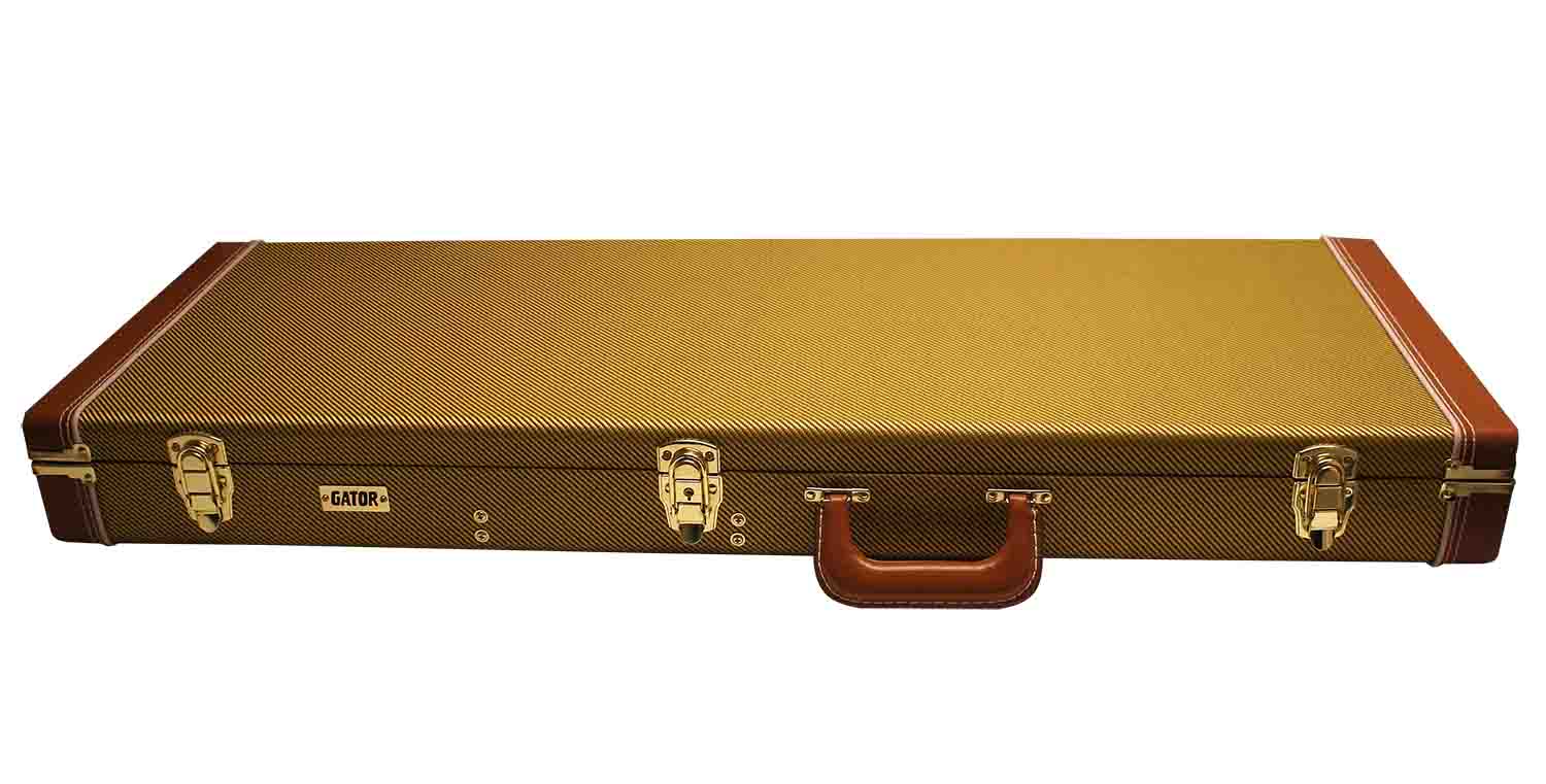 Gator Cases GW-ELECTRIC-TW Deluxe Wood Case for Electric Guitars - Tweed - Hollywood DJ