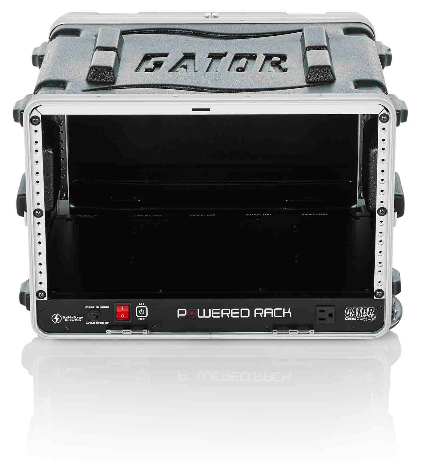 Gator Cases GRR-6PL-US Powered Rolling Molded 6U Rack Case - Hollywood DJ