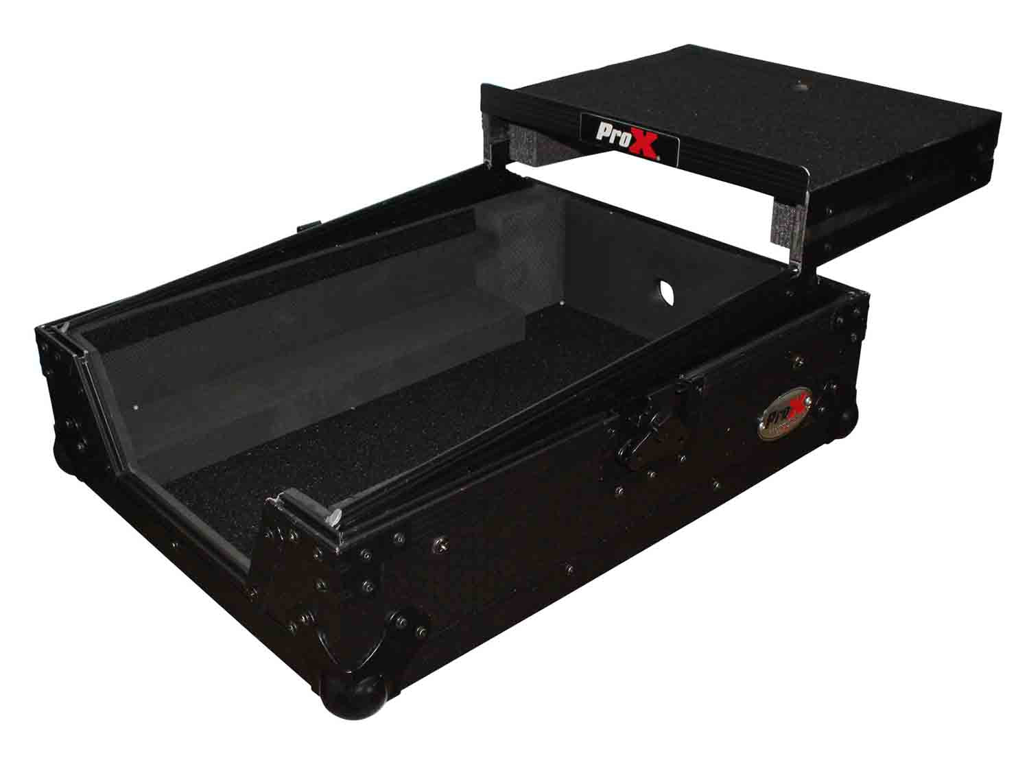 ProX XS-DJMS9LTBL DJ Flight Case For Pioneer DJM-S9 Mixer With Sliding Laptop Shelf - Black on Black - Hollywood DJ