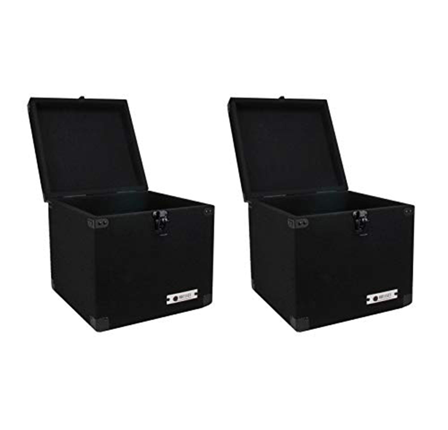 Odyssey CLP090E, Pack of 2 Carpeted DJ Cases with Detachable Lid for 90 LP Vinyl Records - Hollywood DJ