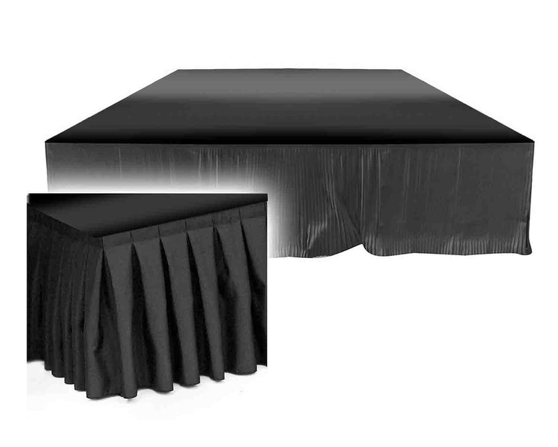 ProX XSQ-SKIRT40 Polyester 40" Fabric Stage Skirt - Black - Hollywood DJ