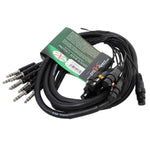 ProX XC-8SXF10 8-Channel XLR3-F to 1/4" TRS Balanced Snake - 10FT - Hollywood DJ