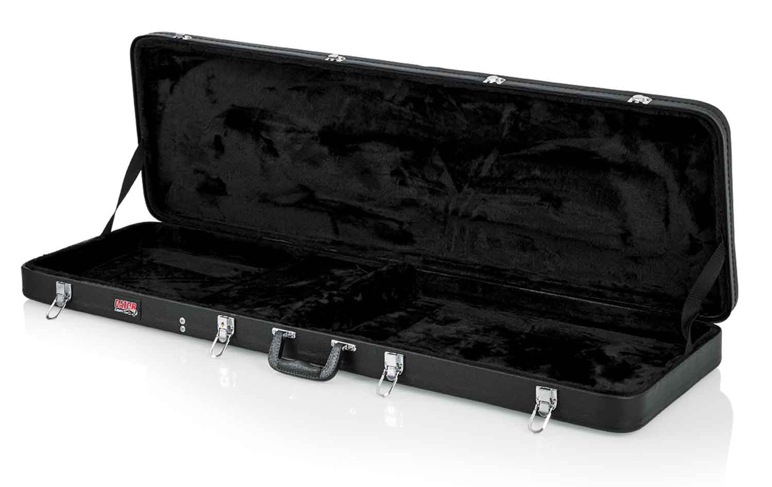Gator Cases GWE-BASS Hard-Shell Wood Case for Bass Guitars - Black - Hollywood DJ