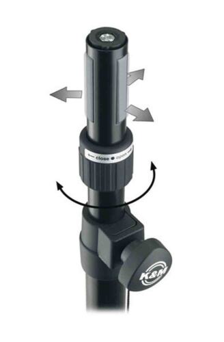 K&M 21366 Speaker Pole with Ring Lock - Black - Hollywood DJ