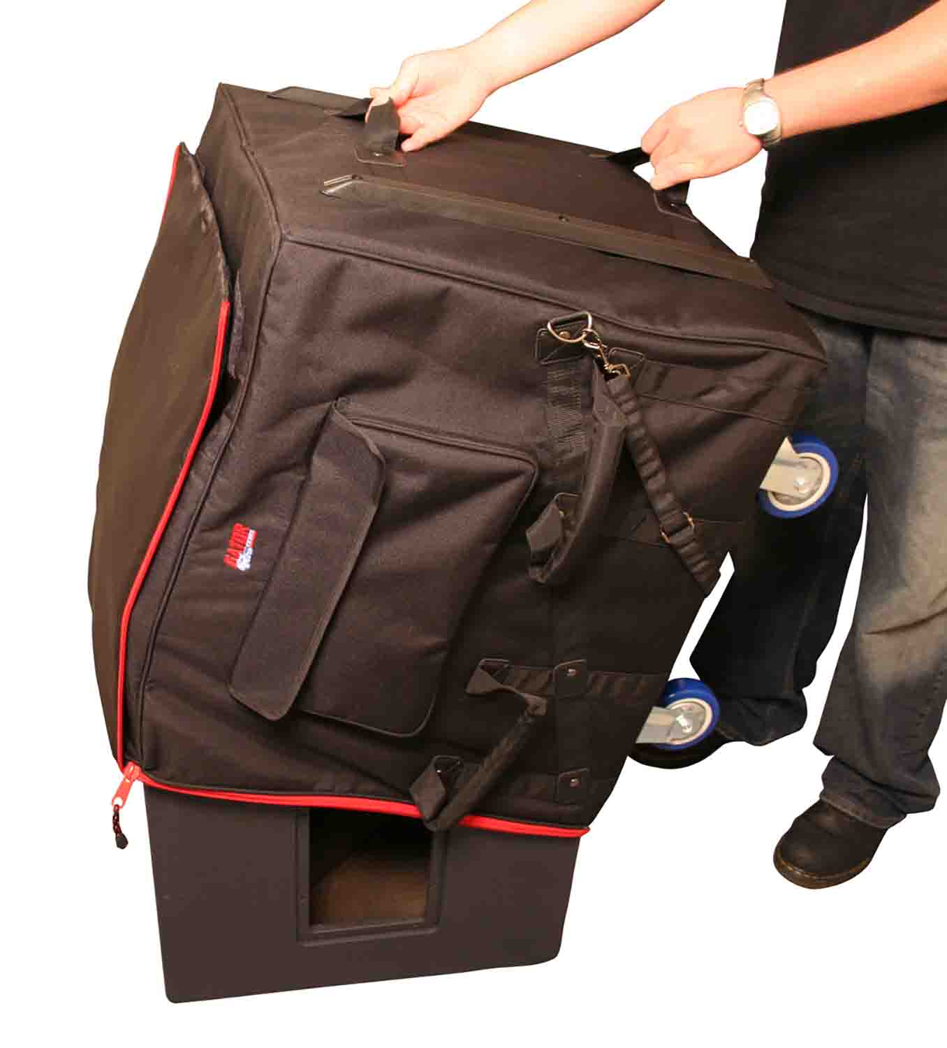 Gator Cases G-SUB2225-24BAG Rolling Sub Woofer Nylon Bag with Built-In Casters - Hollywood DJ