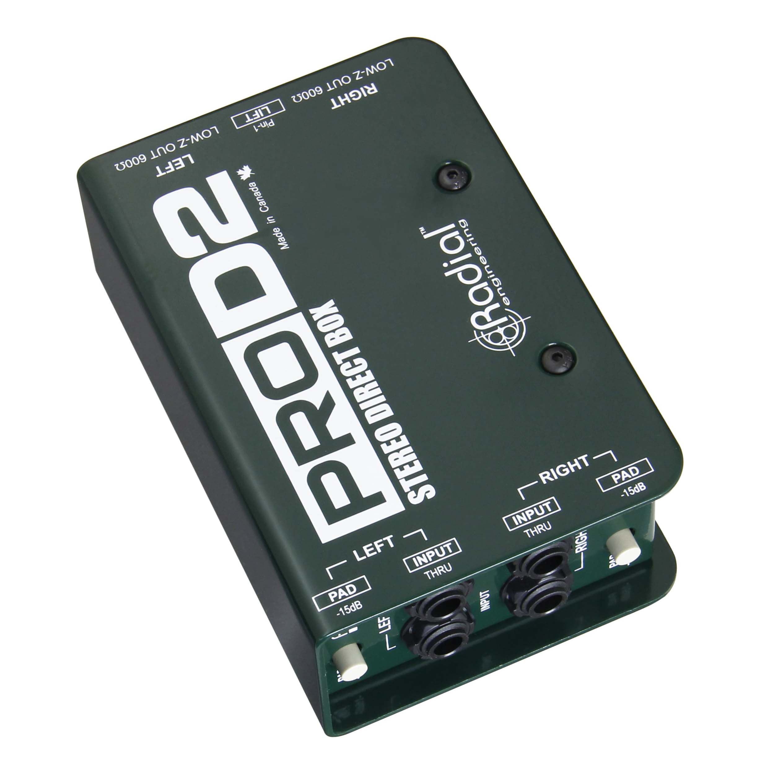 Radial ProD2, Passive DI with Two Channels, Made for High Output Keyboards by Radial Engineering