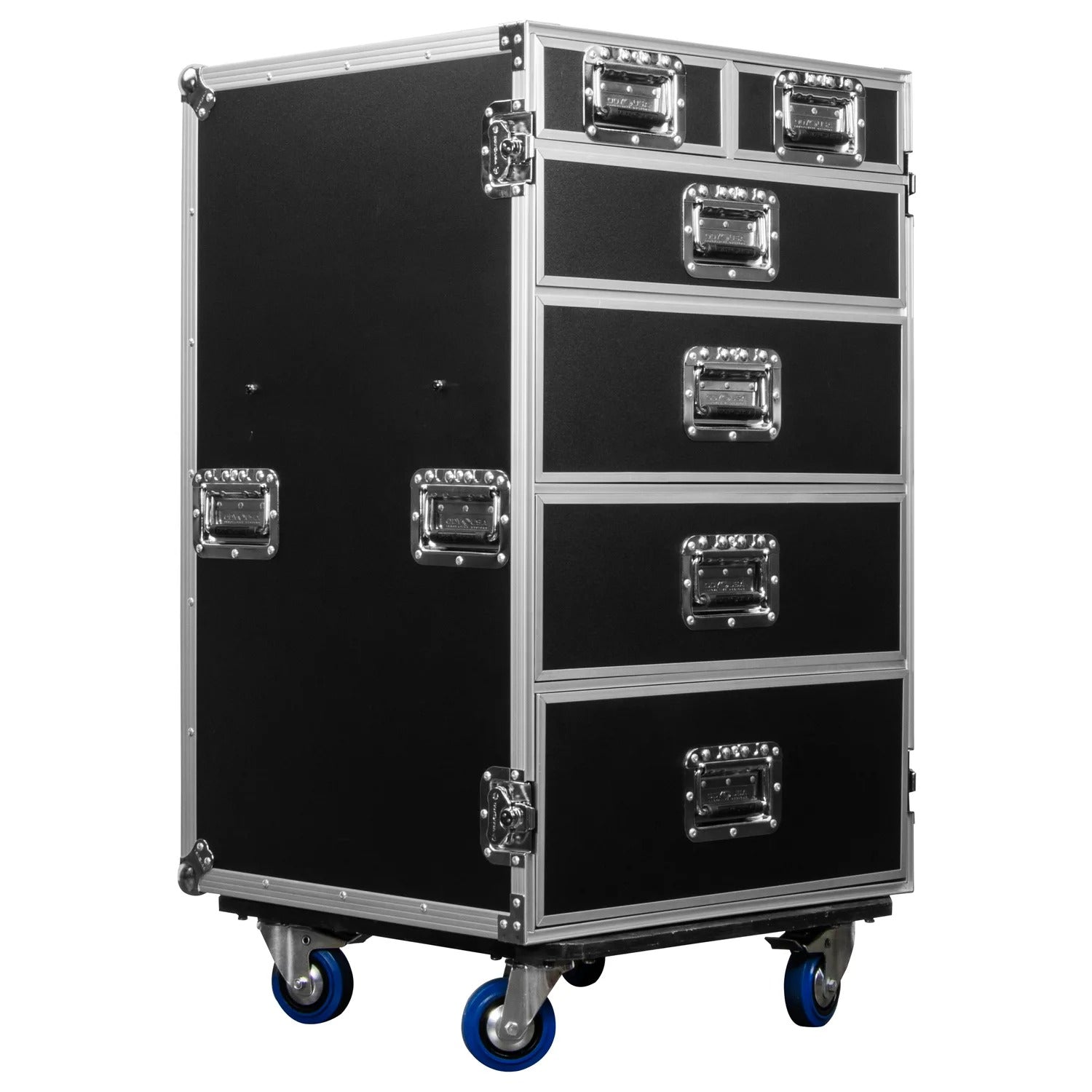 Odyssey FZWB6WDLX DJ Flight Case for Deluxe Six Drawer Workbox Tour with Casters and Side Table Odyssey