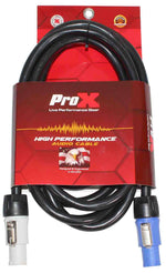 ProX XC-PWC12-10 High Performance 12AWG Blue to Gray Link Cable for PowerCon Compatible Devices - 10 Feet - Hollywood DJ
