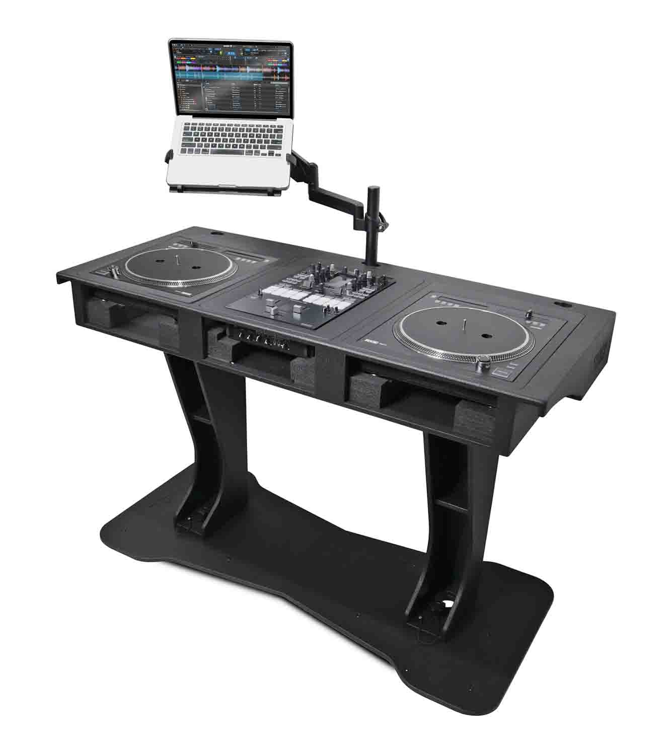 ProX XZF-DJTCDMBLCASE, DJ Booth for Two Pioneer CDJ-2000, Denon SC6000 CD Player and RANE Twelve Turntables - Hollywood DJ