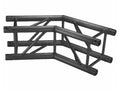 Global Truss SQ-4123 BLK/MTE, Two Way 135 Degree F34 Square Truss Corner - Black - Hollywood DJ