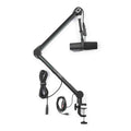 B-Stock Scratch & Dent: Gator Frameworks GFW-MICBCBM4000 Professional Broadcast Boom Mic Stand with LED Light - Hollywood DJ