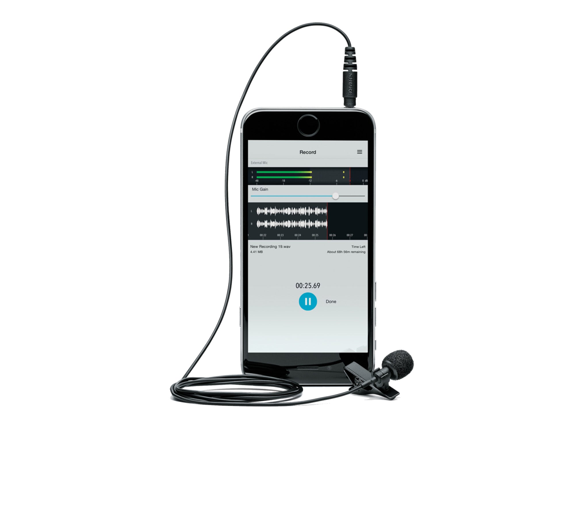 Shure MVL Lavalier Microphone for Smartphone or Tablet - Hollywood DJ