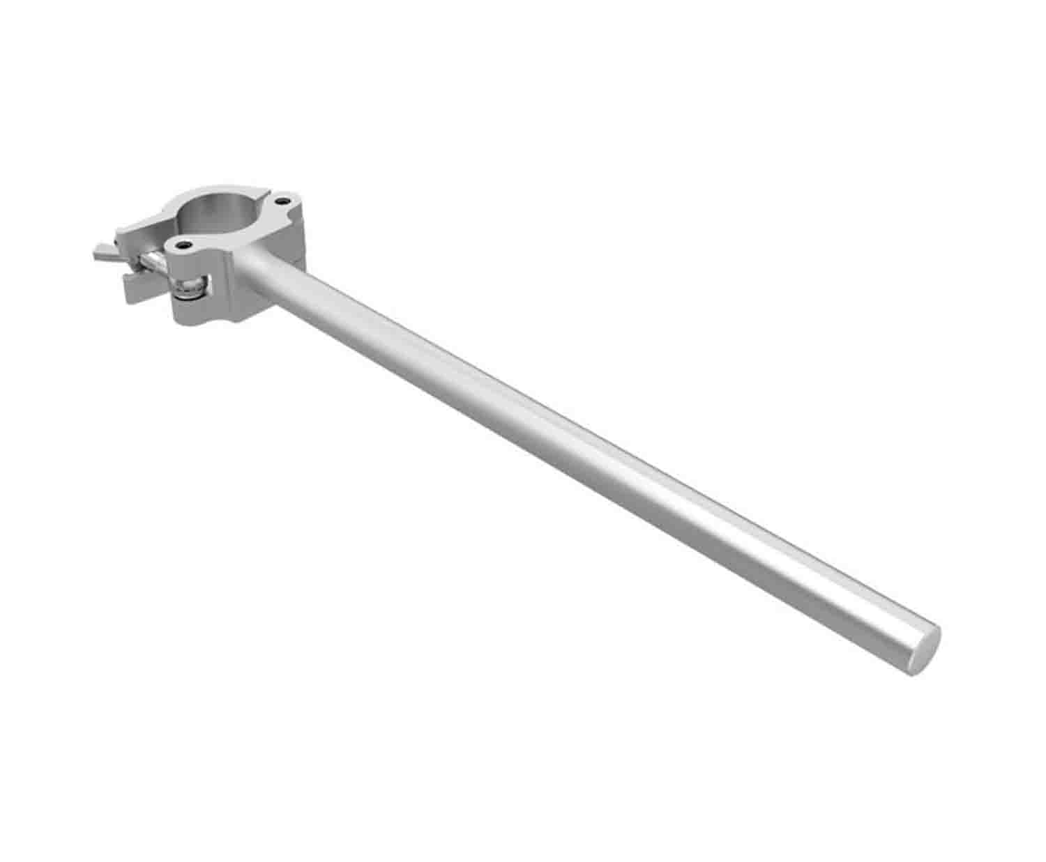 Global Truss CLAMP POST, Heavy-Duty 2-Inch Pro Clamp with 18" Aluminum Post - Hollywood DJ