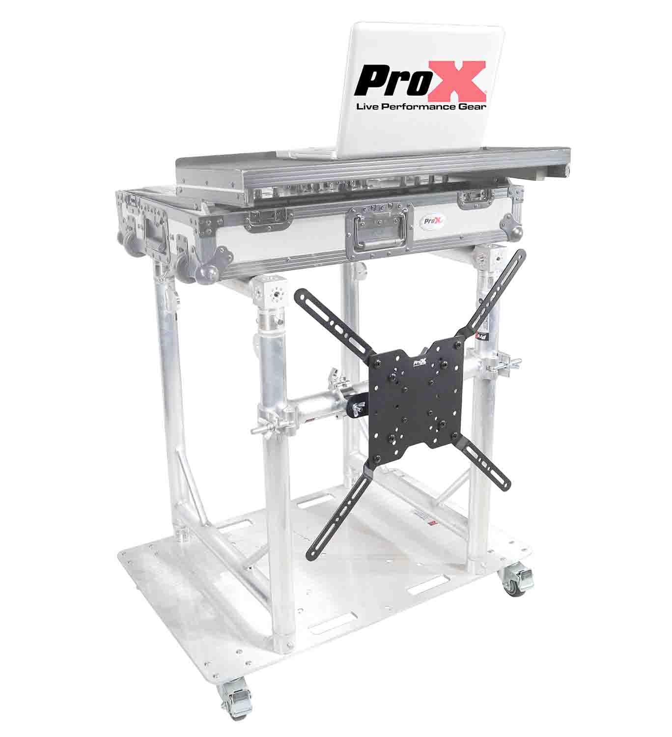 ProX XT-MMDJTV01, Modular Mobile Media DJ Station Booth for ProX XT-GRU Rapid Grid Modular System - Hollywood DJ