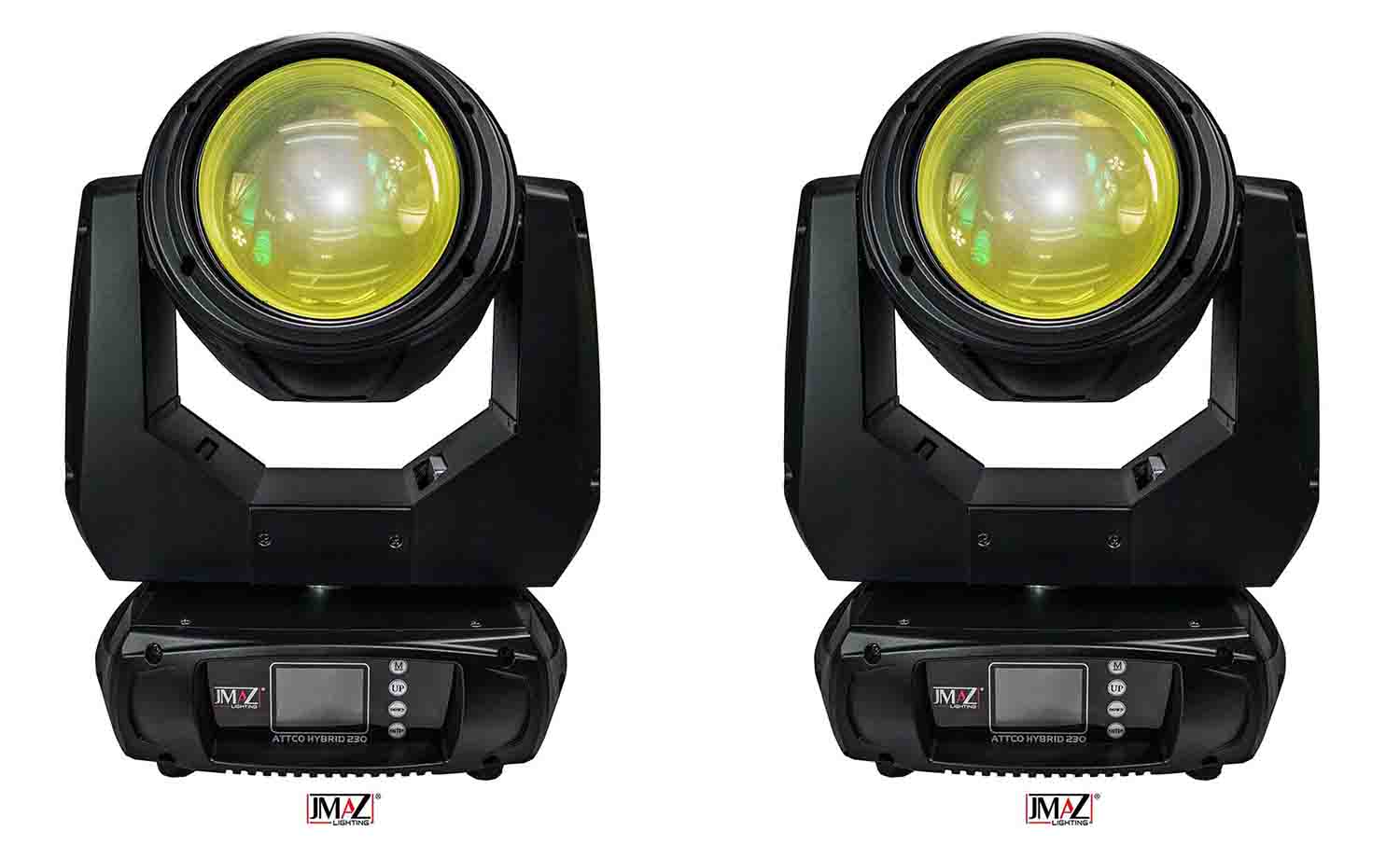 JMAZ JZ3013 Attco Beam 230 Moving Head Beam with 2 Pack Bundle, Dual Prism, Color and Wash Effect - Hollywood DJ