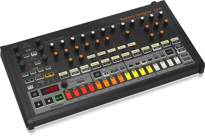 Behringer RHYTHM DESIGNER RD-8, Classic Analog Drum Machine with 16 Drum Sounds - Hollywood DJ