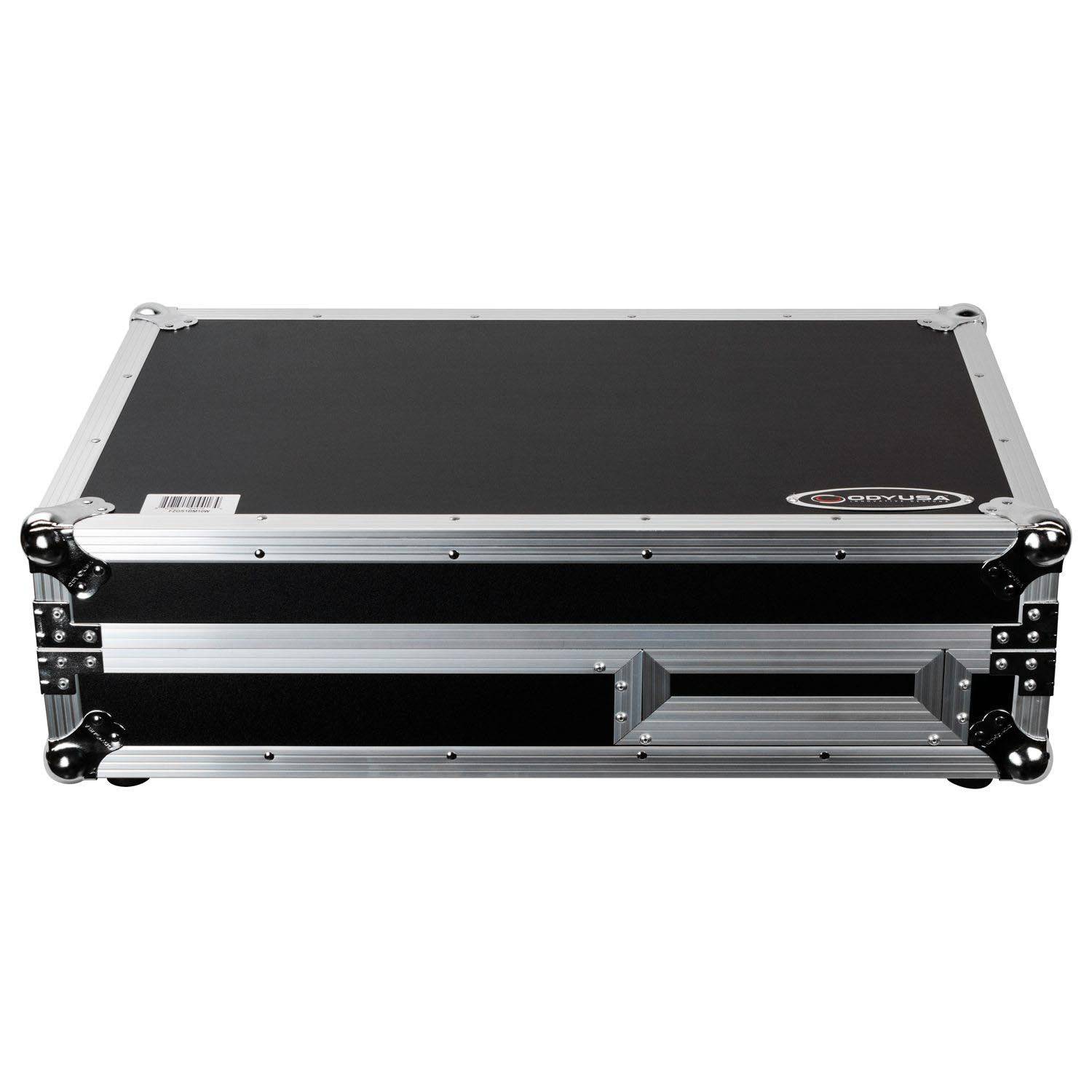 Odyssey FZGS1BM10W Reversible 10″ Format DJ Mixer and One Battle Position Turntable Coffin Flight Case with Glide Platform - Hollywood DJ