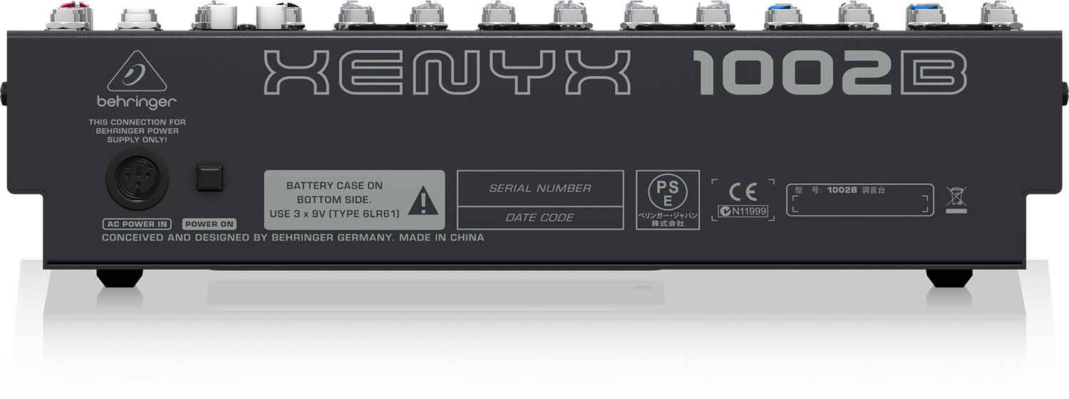 Behringer 1002B, 10-Input 2-Bus Mixer with XENYX Preamps - Hollywood DJ