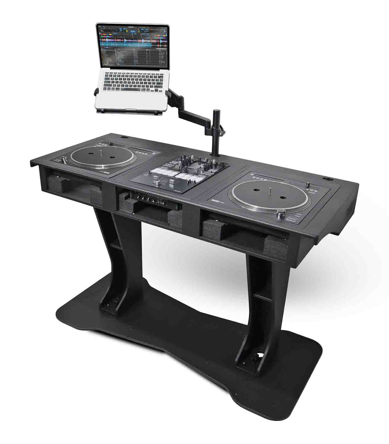 ProX XZF-DJTCDMBLCASE, DJ Booth for Two Pioneer CDJ-2000, Denon SC6000 CD Player and RANE Twelve Turntables - Hollywood DJ