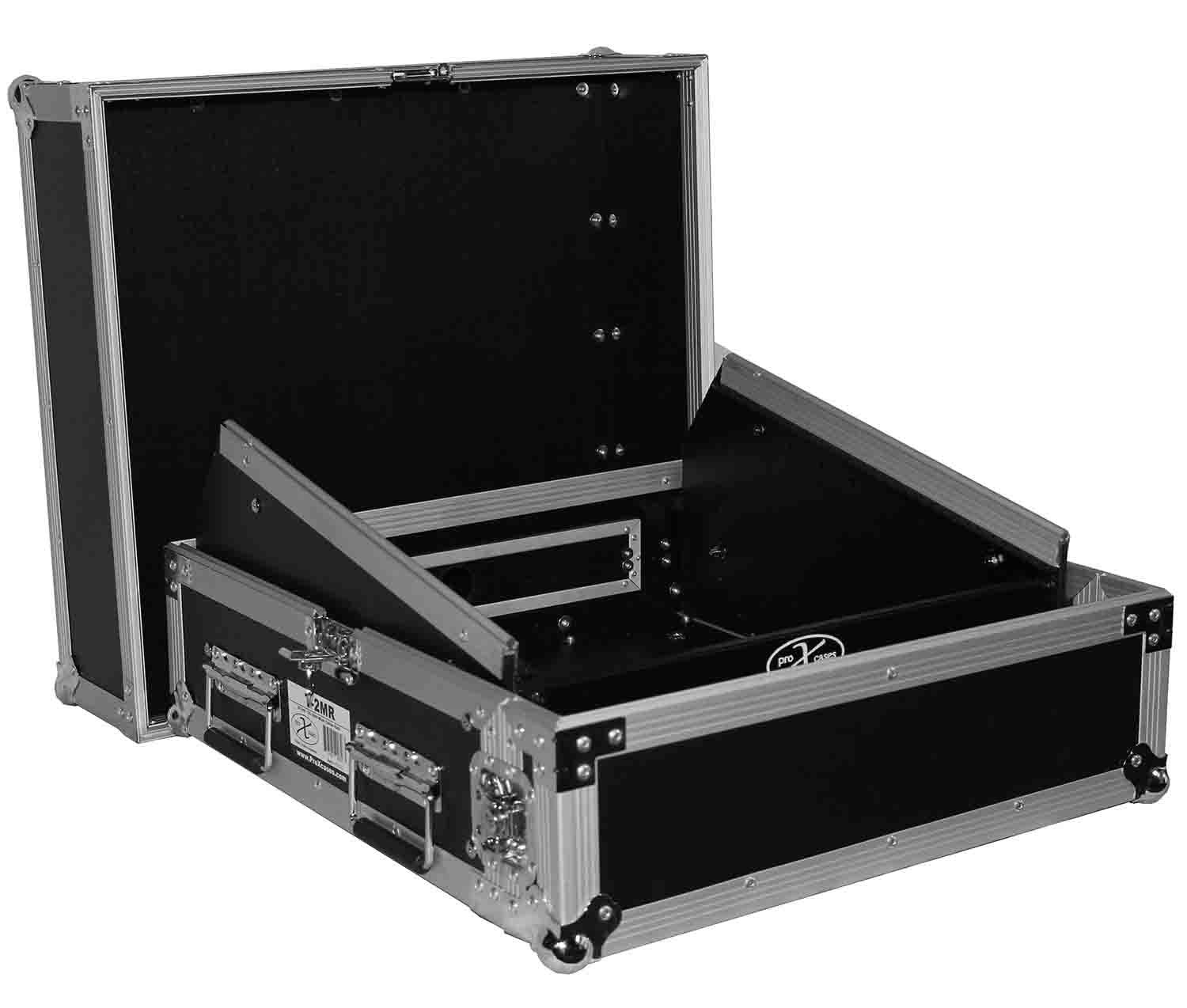 ProX T-2MRSS, 2U Rack x 10U Top Mixer DJ Combo Rack Flight Case - Hollywood DJ