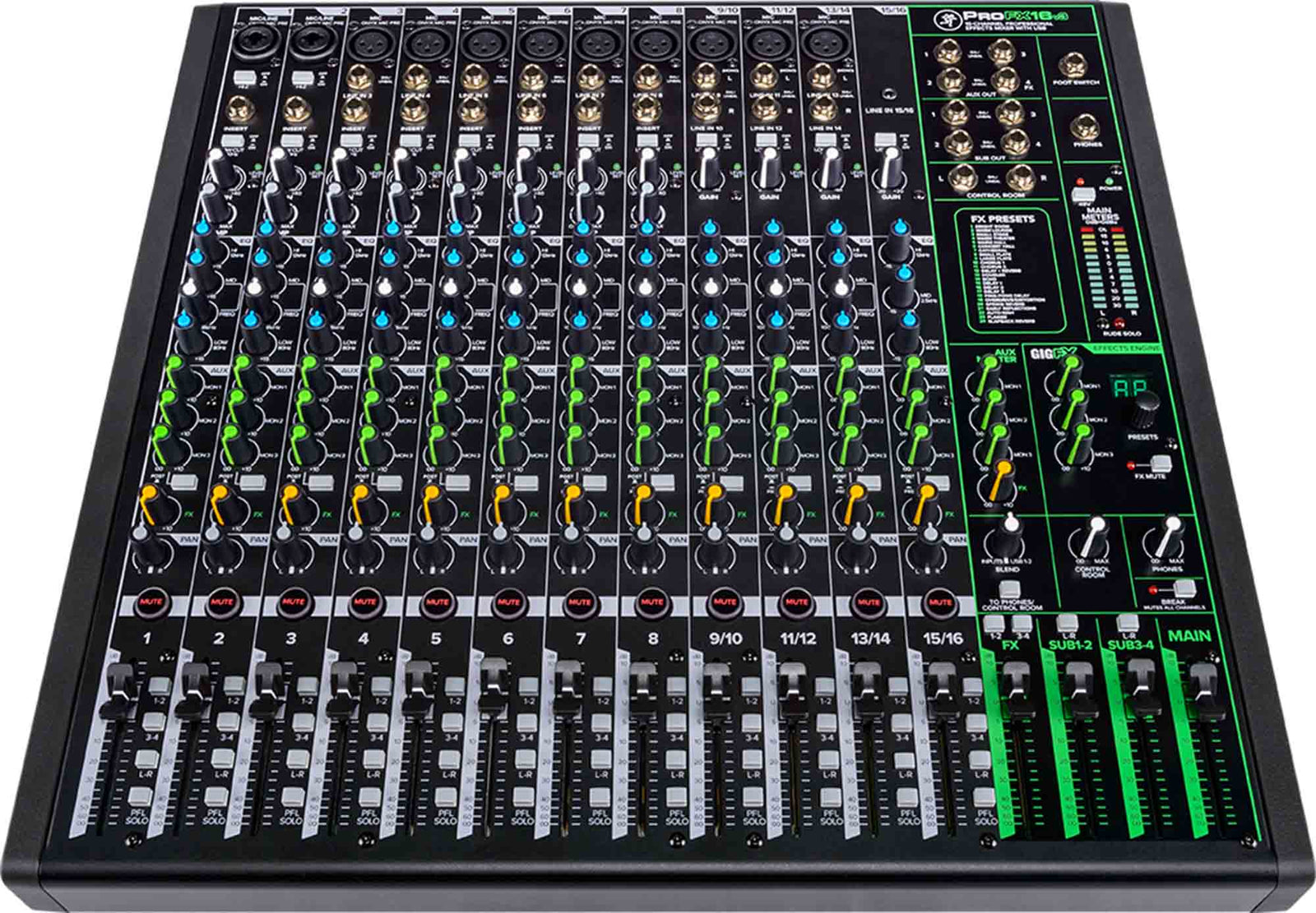 Mackie ProFX16v3 16-Channel Professional Effects Mixer with USB - Hollywood DJ