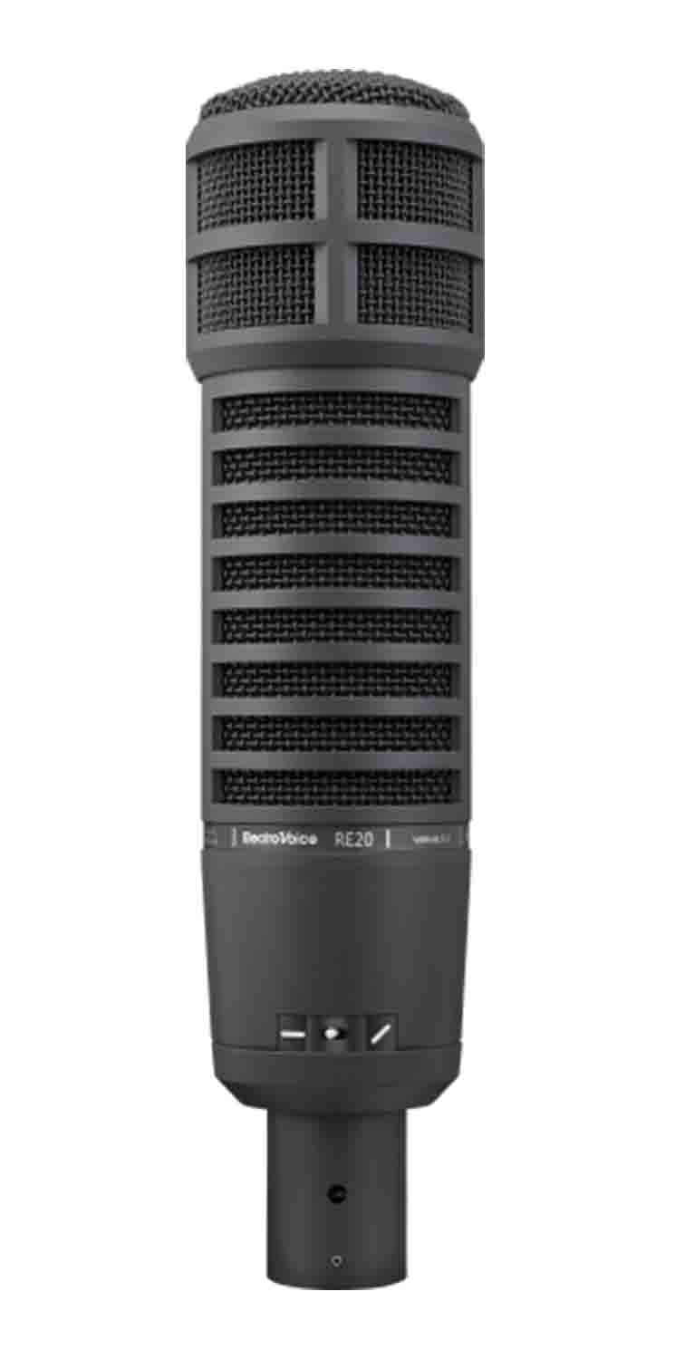 Electro-Voice RE20-BLACK, Broadcast Announcer Microphone with Variable-D (Black) - Hollywood DJ